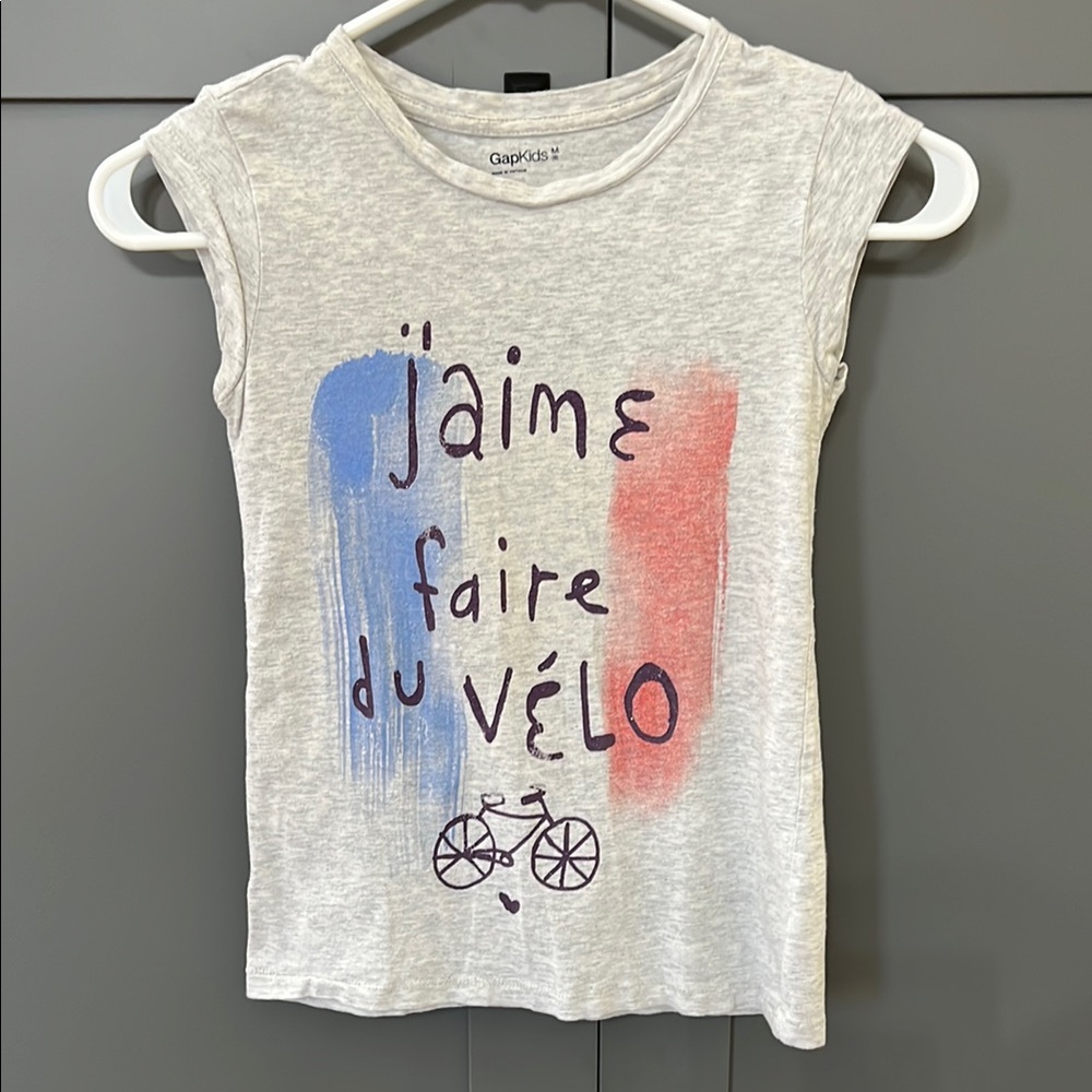 GAP Pink and Gray Short Sleeve Tees with Bicycle Graphic - Picture 7 of 11
